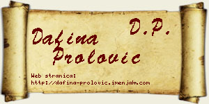 Dafina Prolović vizit kartica